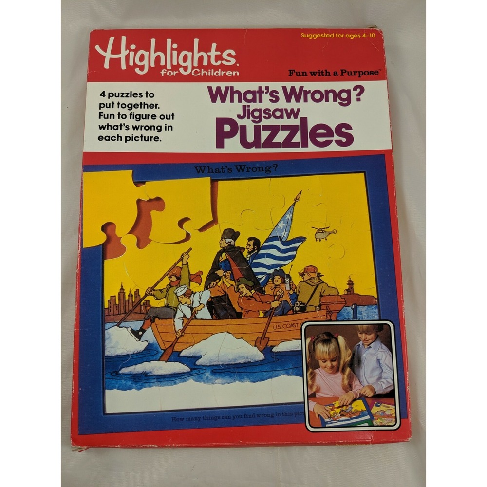 Highlights Whats Wrong Jigsaw Puzzles Set 1987